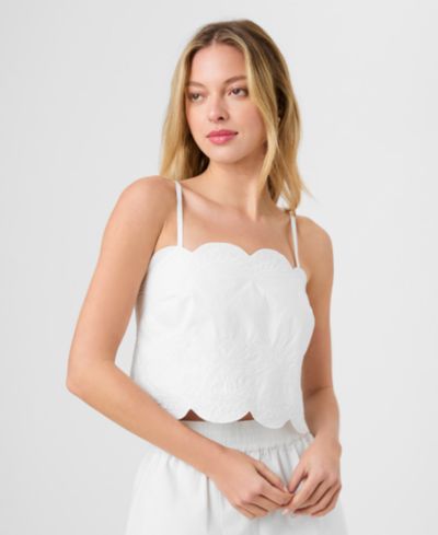 French Connection Women's Embroidered Strappy Top