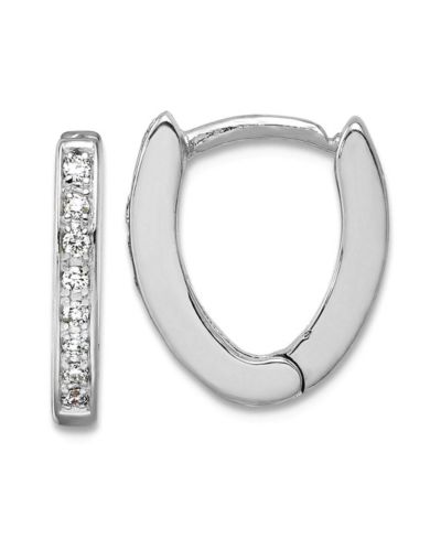Серьги-кольца Curata Jewelry 18k Yellow or White Gold Diamond Wishbone