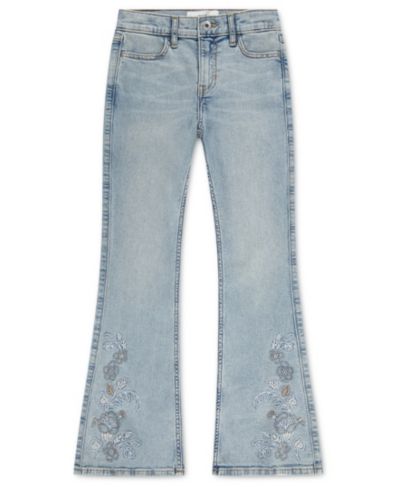 abercrombie kids Girls' 5-16 Floral Trail Flare-Leg Jeans