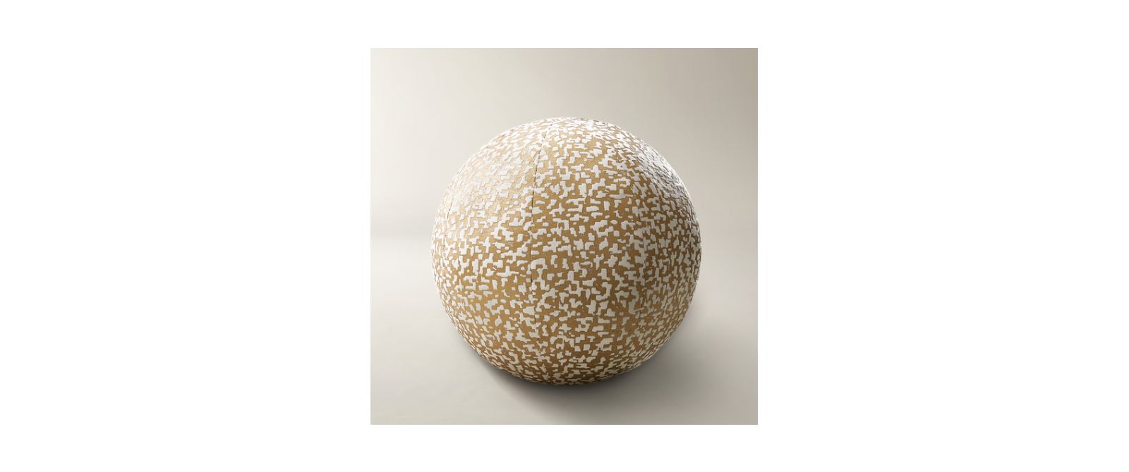 Nouvel Ball Pillow 12" - Ivory/Gold