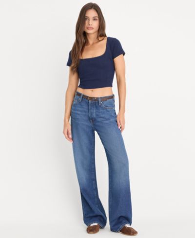 Женские джинсы Good American Women's Weightless High-Rise Wide-Leg