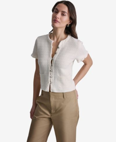 Женский укороченный кардиган BCBG Tweed Short-Sleeve