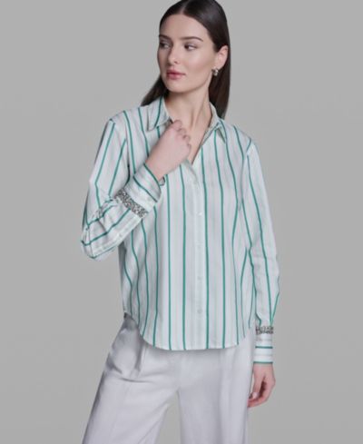 Женская рубашка с воротником и длинным рукавом BCBG