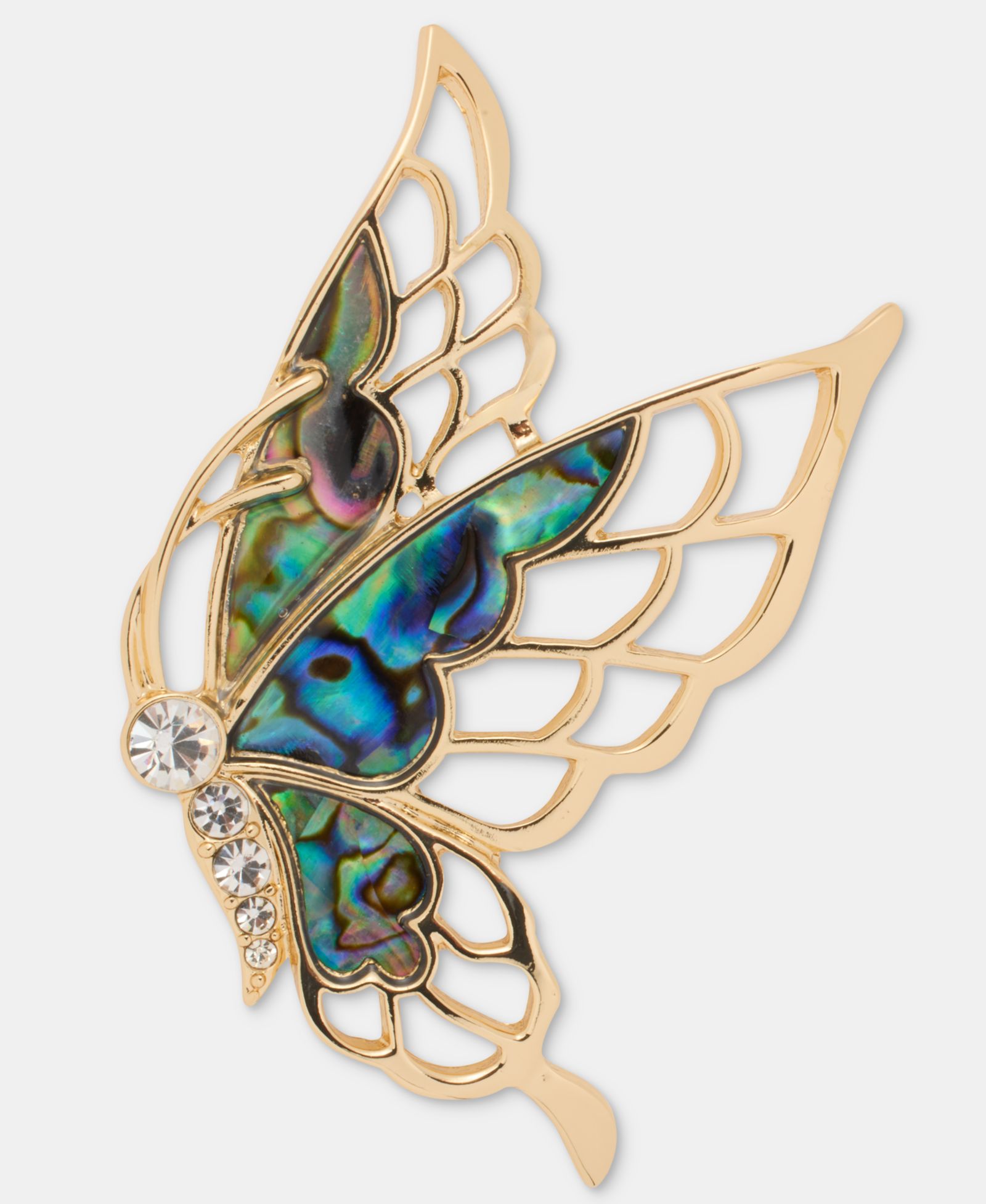 Брошь-бабочка Anne Klein Gold-Tone Abalone