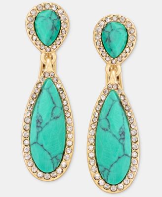 Серьги Anne Klein Pavé & Stone Clip-On Drop