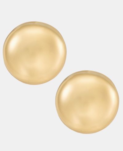 Серьги-гвоздики Anne Klein EZ Comfort Clip с золотистым полукуполом