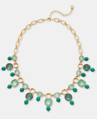 Anne Klein Stone Beaded Statement Necklace, 16" + 3" extender