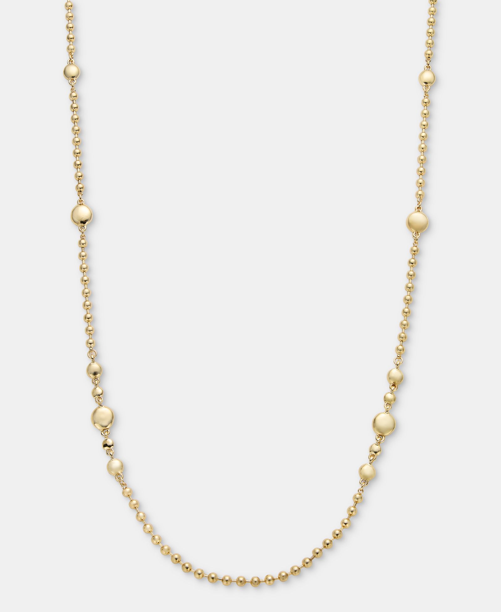 Anne Klein Gold-Tone 42" Metal Lentil Beaded Strandage Necklace