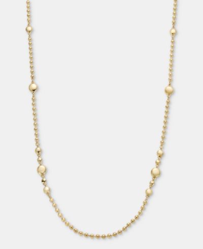 Anne Klein Gold-Tone 42" Metal Lentil Beaded Strandage Necklace
