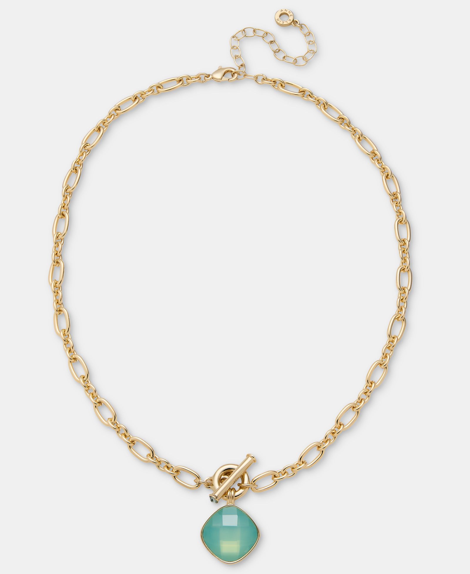 Anne Klein Gold-Tone Pacific Stone Pendant Necklace