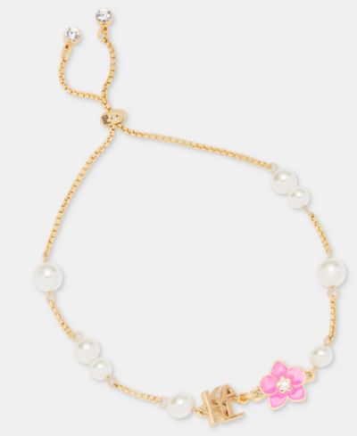 Браслет KARL LAGERFELD PARIS Orchid & Imitation Pearl Logo Slider