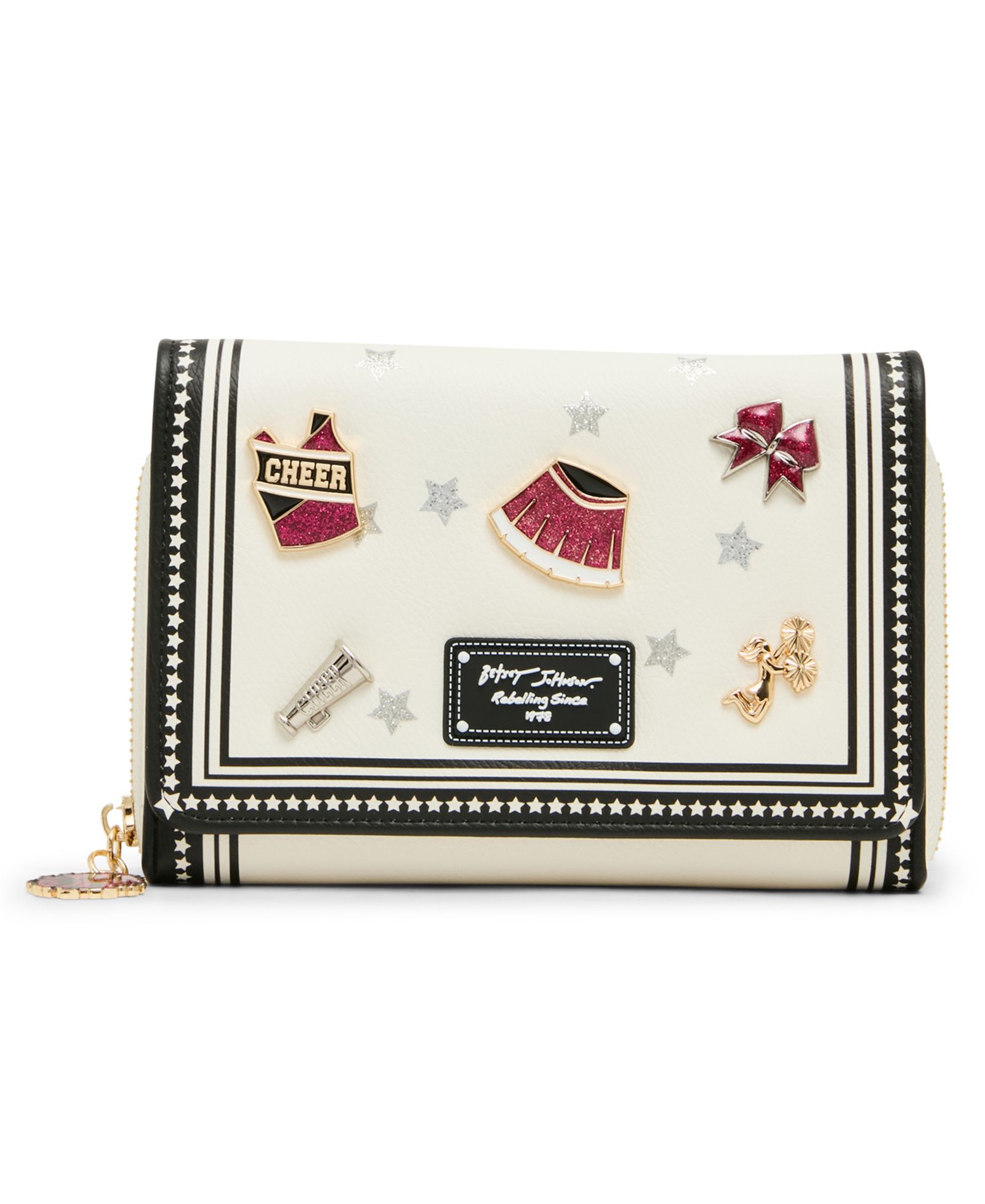 Мини-сумка через плечо Betsey Johnson Shake Your Pom Pom Magnetic Crossbody