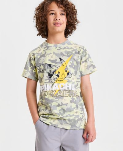 Epic Threads Big Boys Pikachu Bolt Camo T-Shirt, Macy's Exclusive
