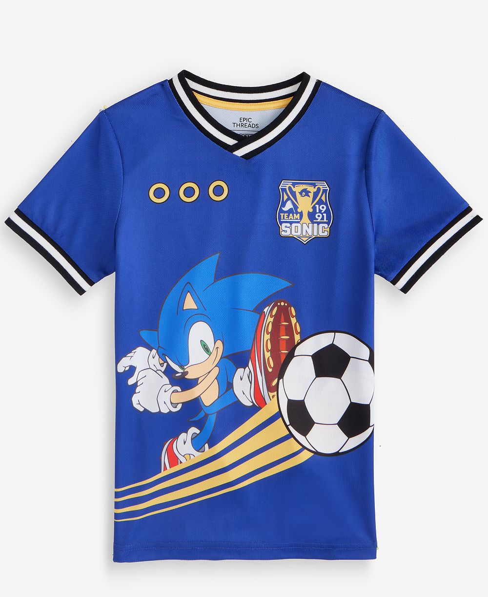 Epic Threads Boys' XS-XL Sonic Soccer Kick Short-Sleeve T-Shirt, Macy's Exclusive