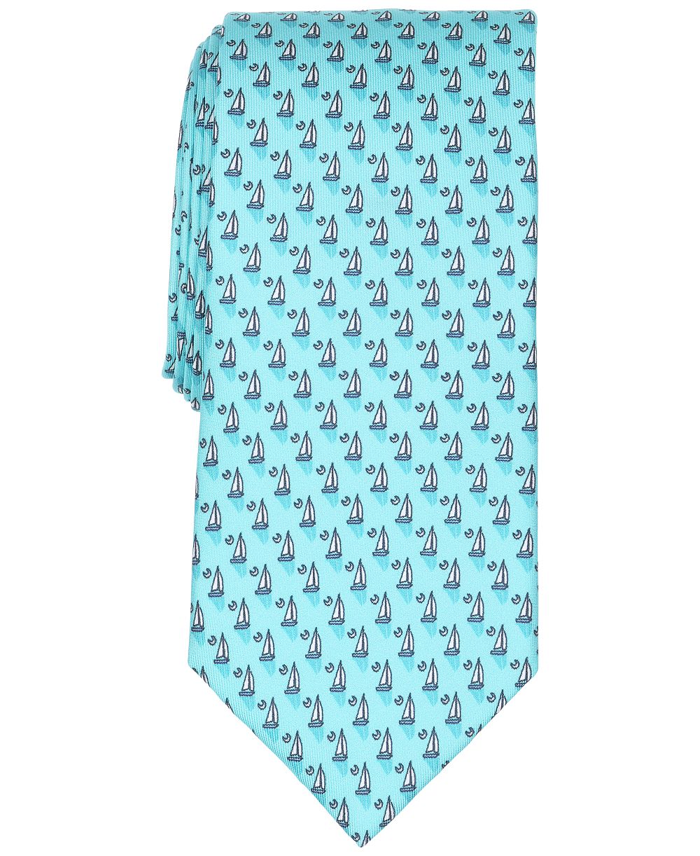 Club Room Men's Serenity Sailboat Neat Pattern Silk Tie, Macy's Exclusive