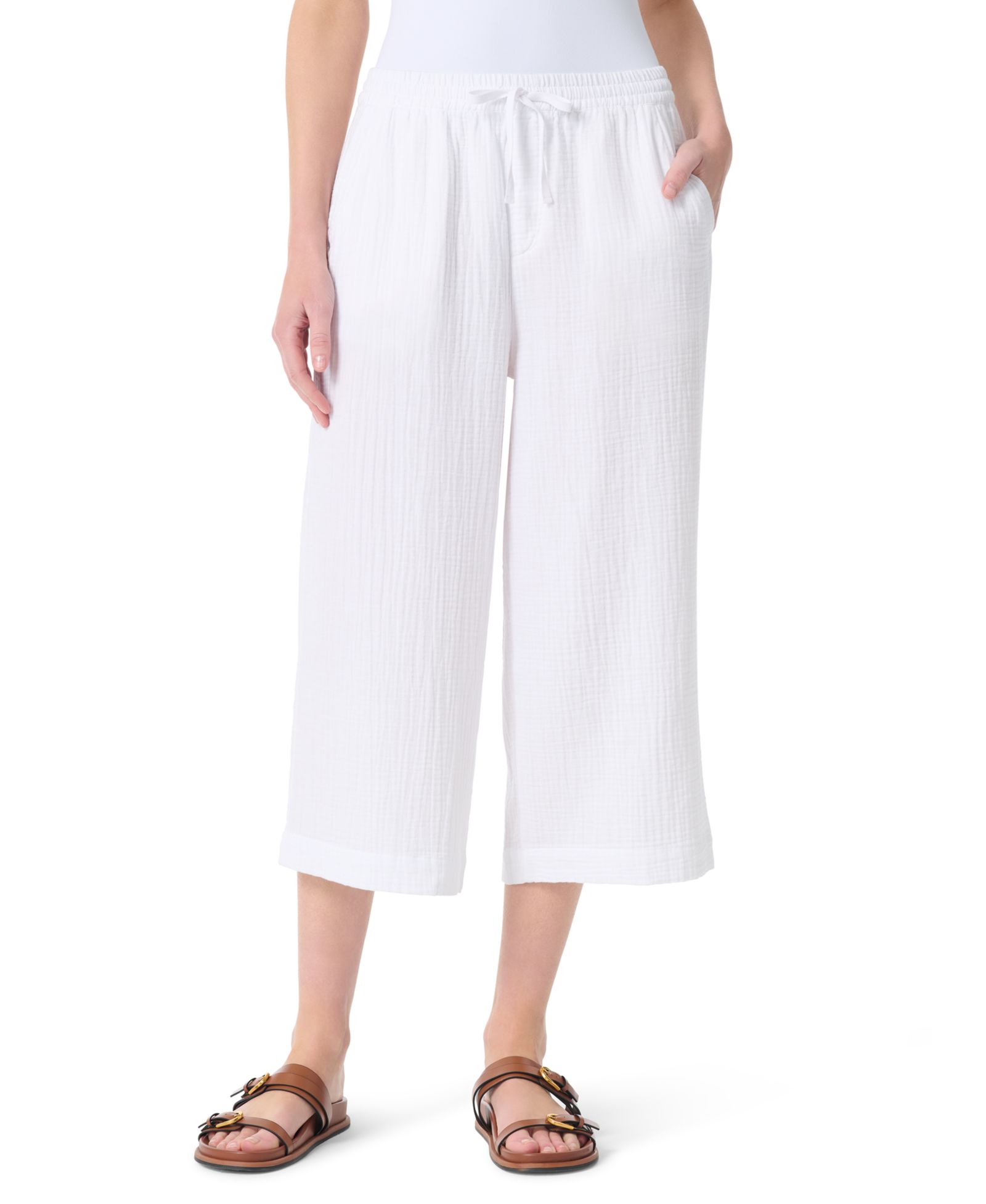 Gloria Vanderbilt Women's Gauze High-Rise Wide-Leg Pants