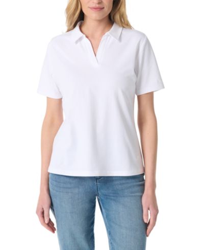 Женская футболка Gloria Vanderbilt Polo Point Collar Short-Sleeve