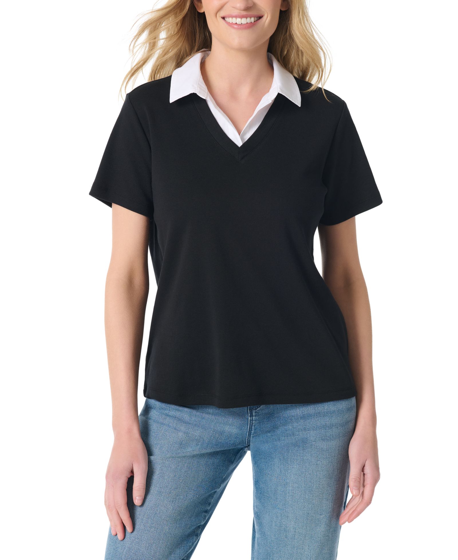 Gloria Vanderbilt Женский Polo Twofer Top