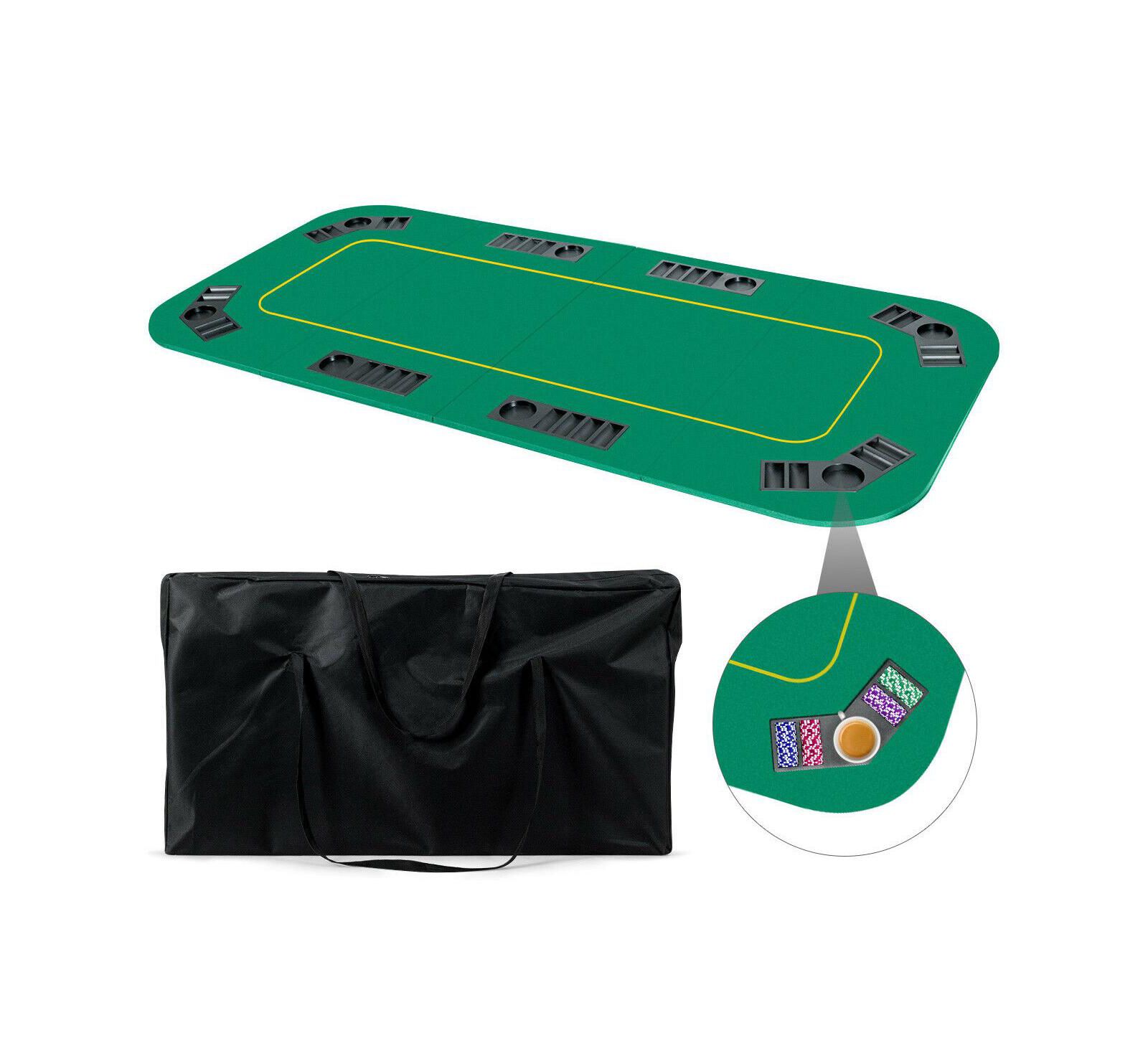 Hongge 8-Player Foldable Poker Table Top, Ages 18+