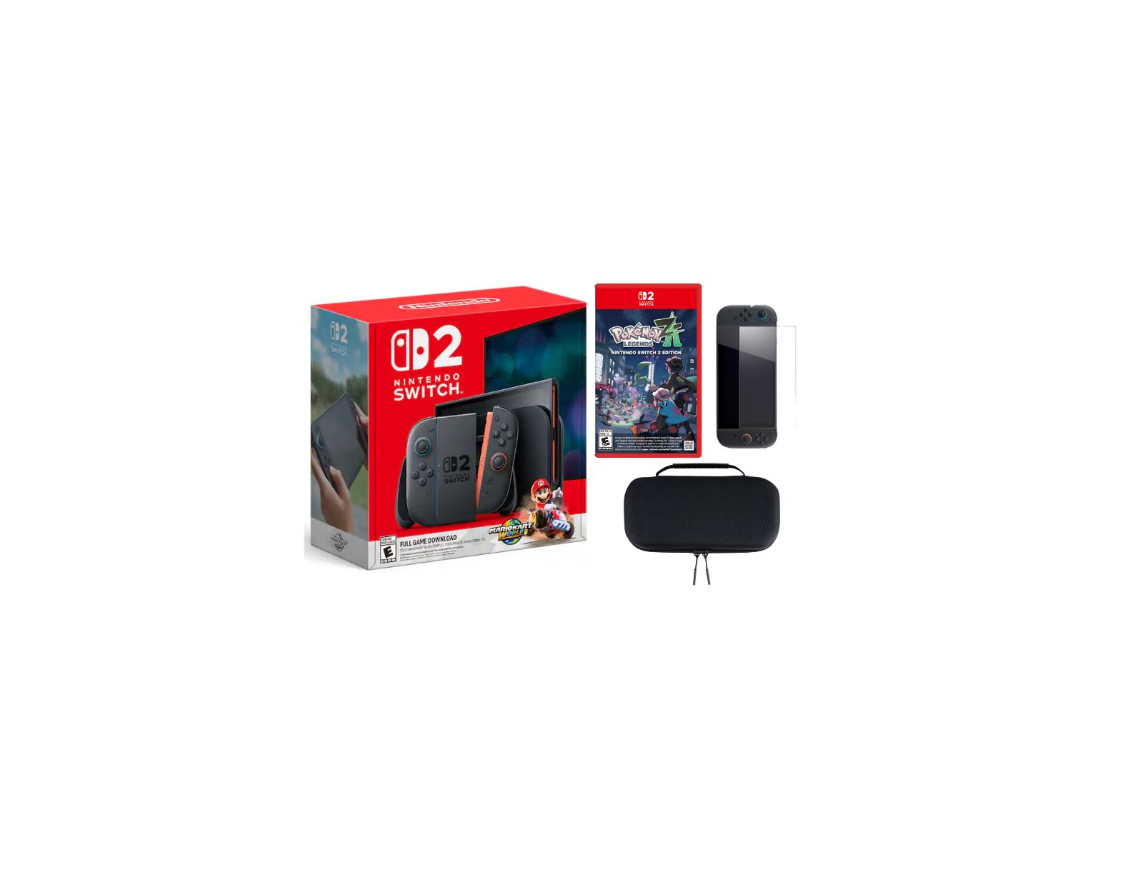 Nintendo Switch 2 Mario Kart World Комплект с аксессуарами и игрой Pokemon Z-A