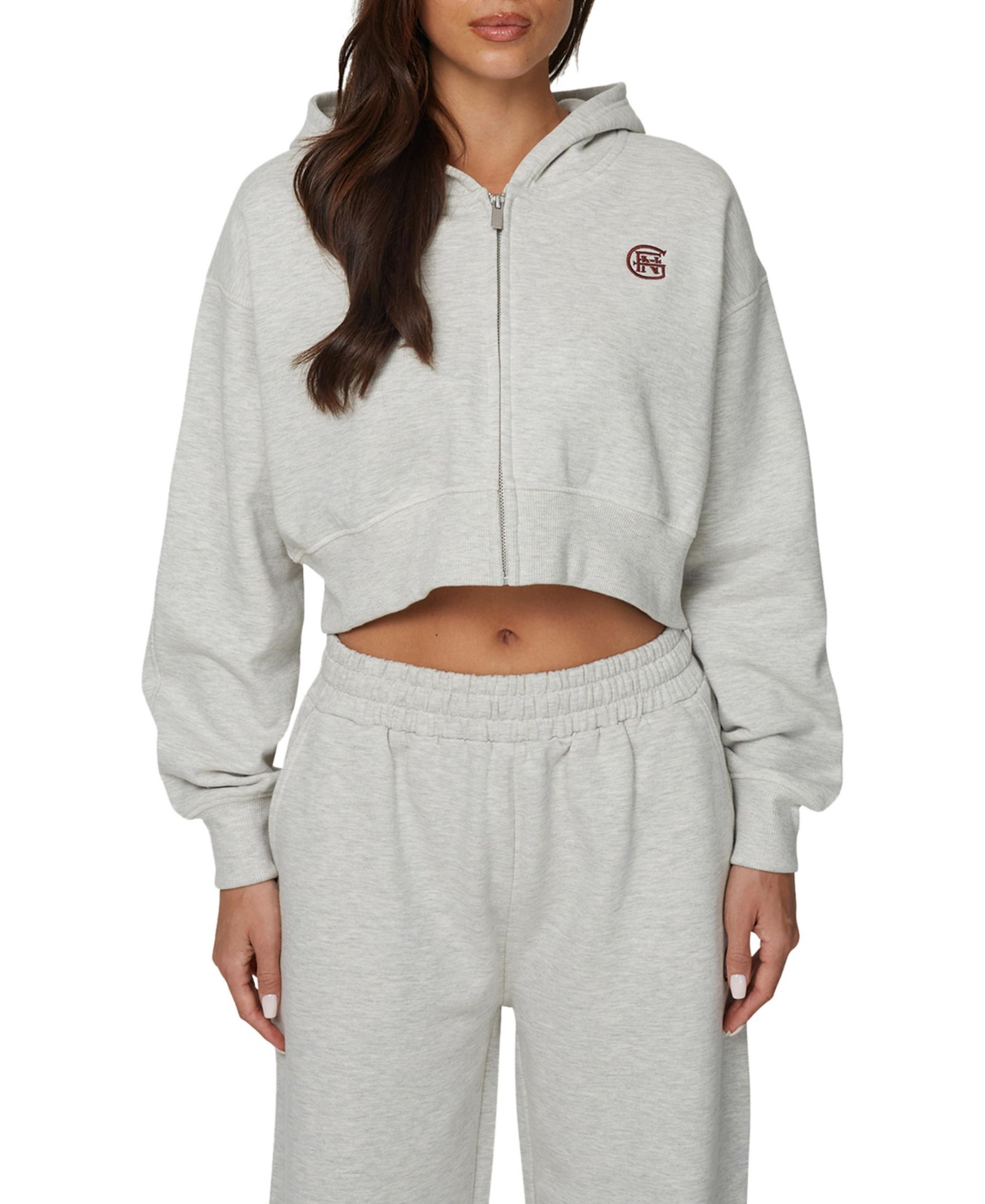 Женское укороченное худи Good For Nothing Cropped Zipped Halftone Hoodie
