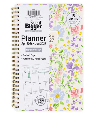 See It Bigger Medium 15 Monthly Weekly Planner