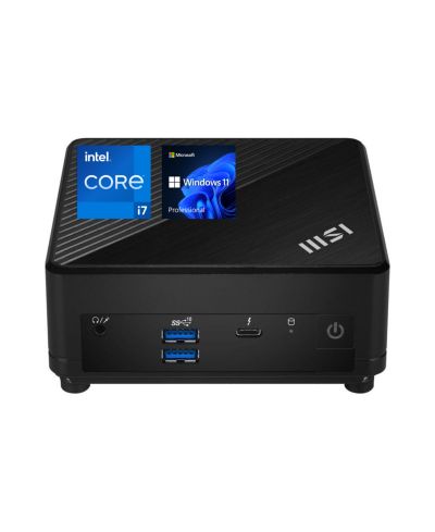 MSI Cubi 5 Mini настольный компьютер Intel Core i7 16GB RAM Intel Iris Xe Graphics 1TB SSD Windows 11 Pro - Black