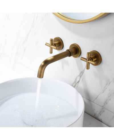 BUSDAYS Bathroom Faucet Wall Mounted Bathroom Sink Faucet