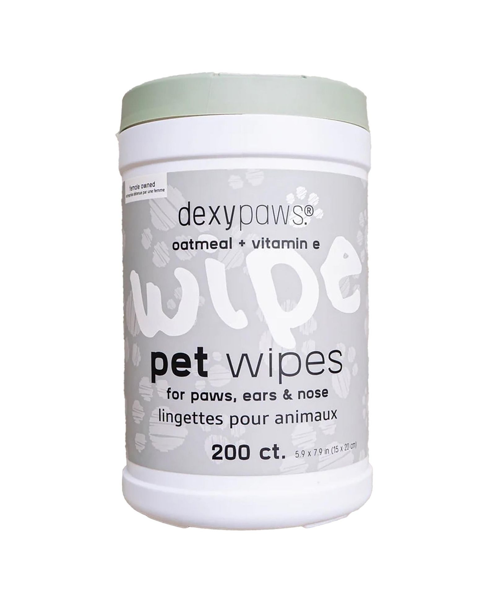 Влажные салфетки для животных Dexypaws Oatmeal & Vitamin E, 200ct