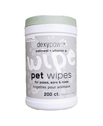 Dexypaws Pet Wipes: Oatmeal & Vitamin E - 200ct