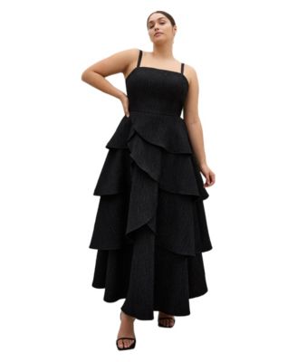 CITY CHIC Women's Elizabeth Tiered Frill Maxi Dress