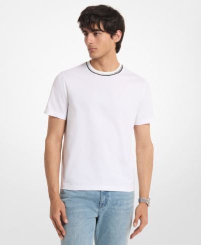 Michael Kors Men's Contrast Tipping Crewneck T-Shirt