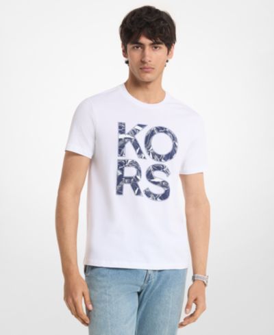Michael Kors Men's Floral Logo Regular-Fit T-Shirt