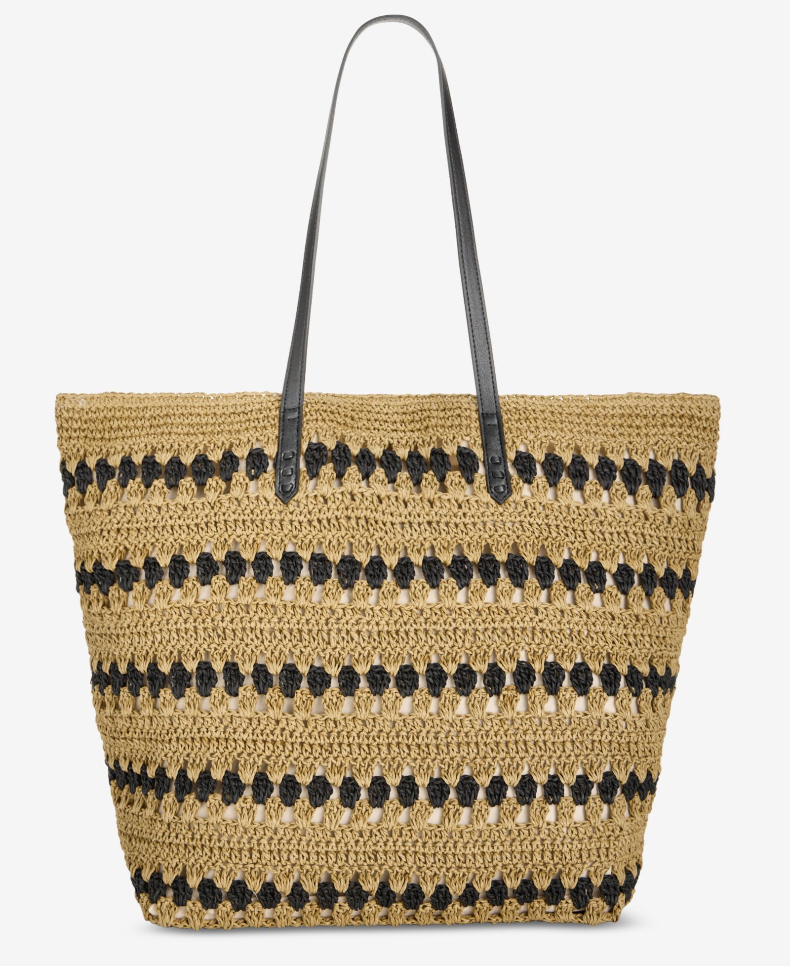 Сумка-тоут Style & Co Geometric Straw Slouchy
