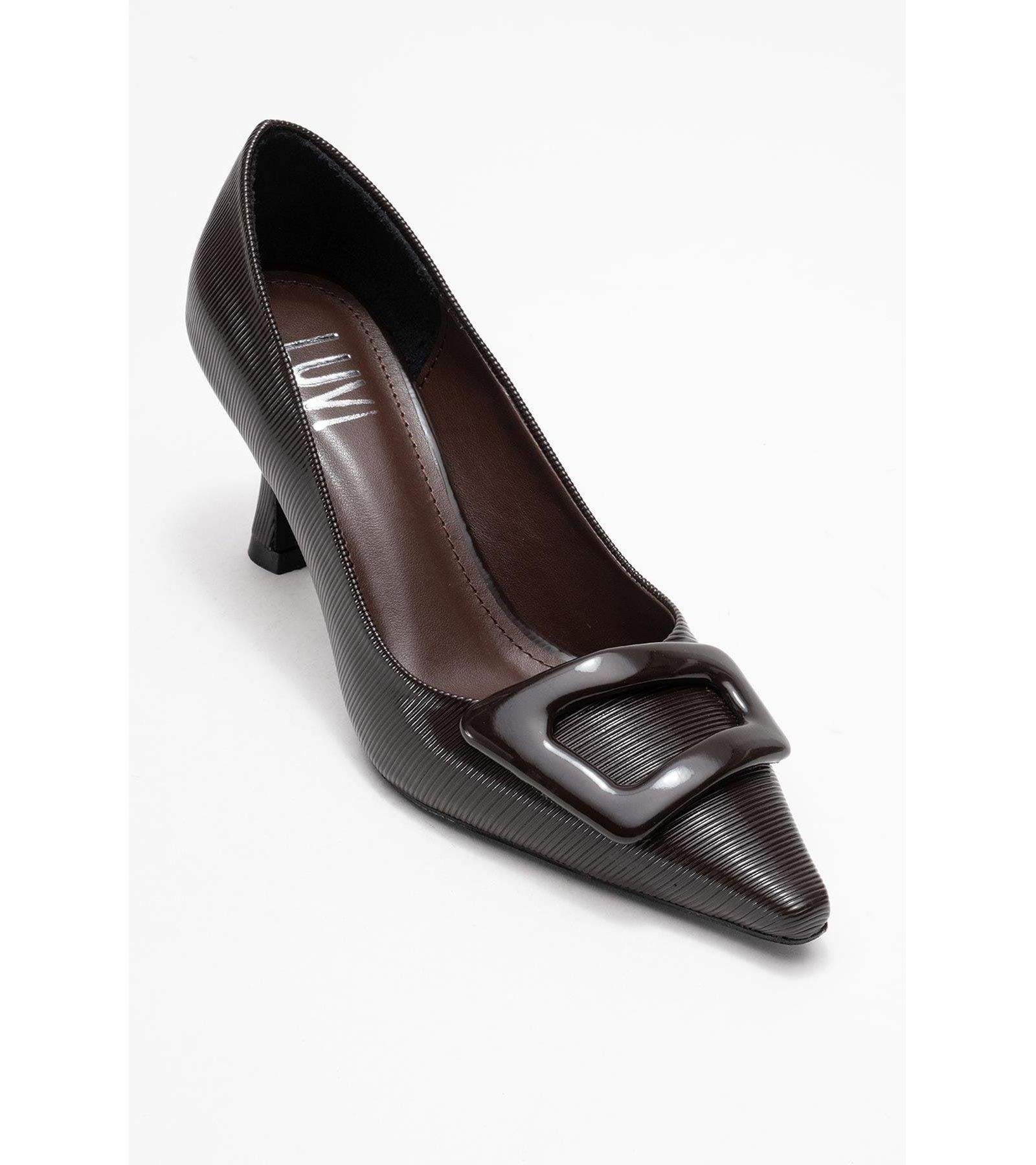 Prologue Shoes Women's Astra Buckle Pointed Toe Pump