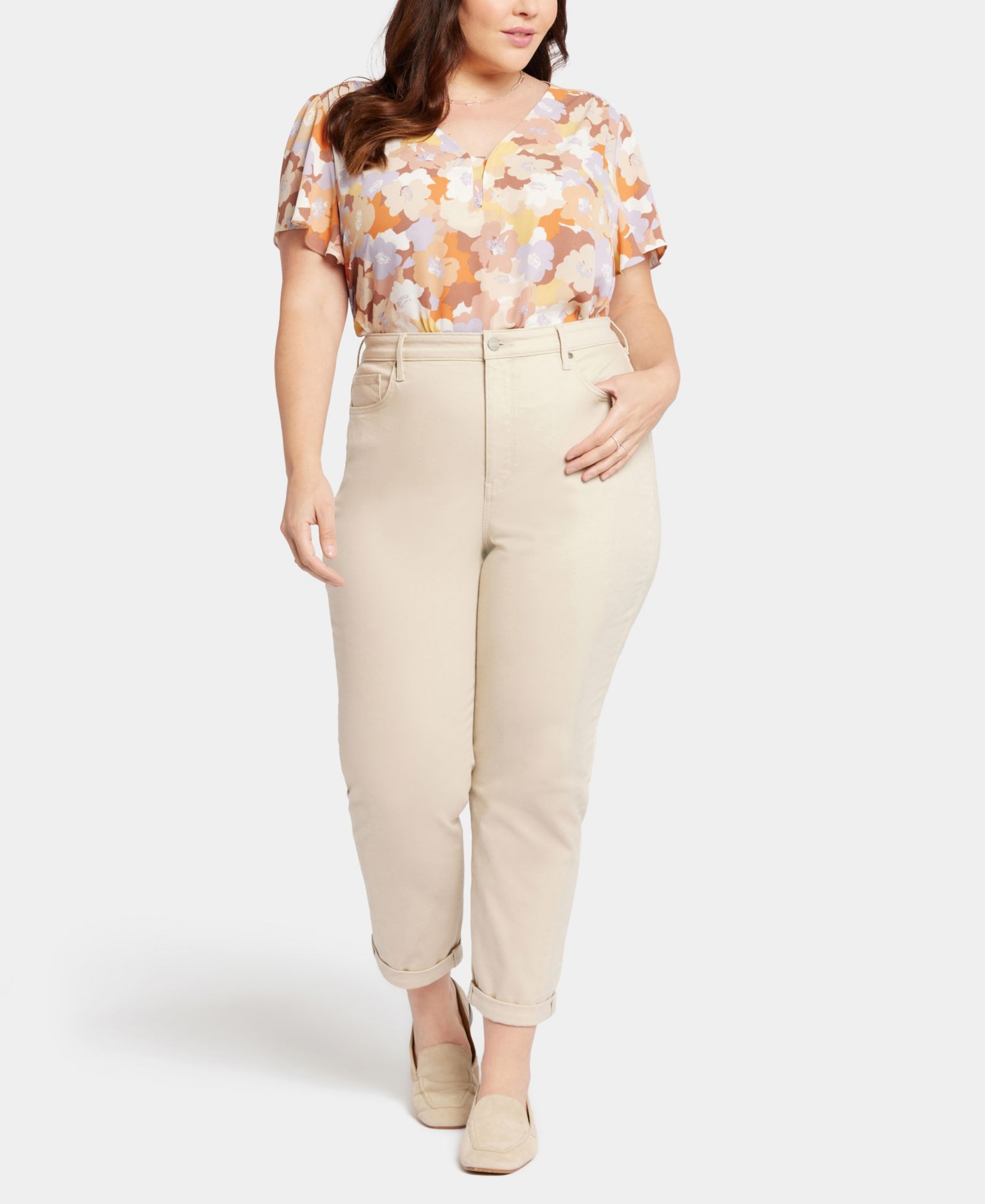 NYDJ Plus Margot Girlfriend Jeans with Roll Cuffs