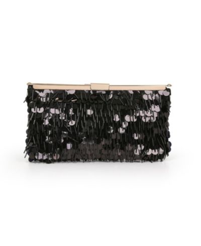 Jewel Badgley Mischka Woman's Briar Mixed Sequin Hinged Frame Clutch