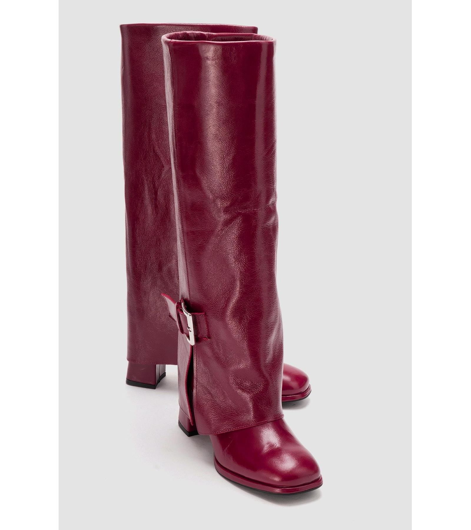 Forever & Always Shoes Women's Lojo Leather Block Heel Boot