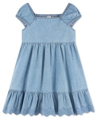 Детское джинсовое платье abercrombie kids Smocked