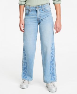 abercrombie kids Girls' 5-18 Embroidered High-Rise Jeans
