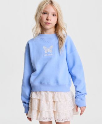 abercrombie kids Girls' 7-16 Butterfly Crewneck Sweatshirt