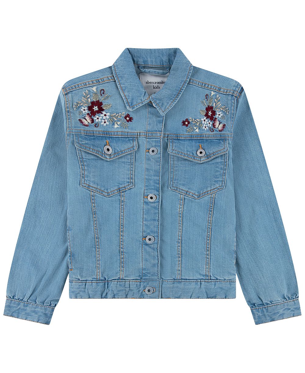 abercrombie kids Детская джинсовая куртка с вышивкой