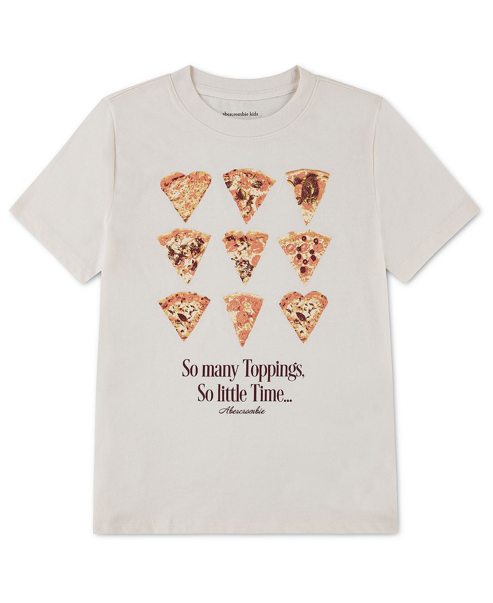 Детская футболка abercrombie kids Pizza Oversized с коротким рукавом