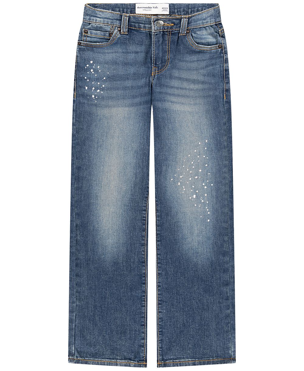 Детские прямые джинсы abercrombie kids с пятнами масла