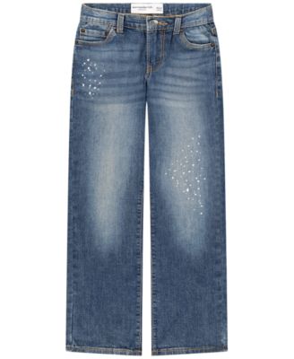 Детские прямые джинсы abercrombie kids с пятнами масла