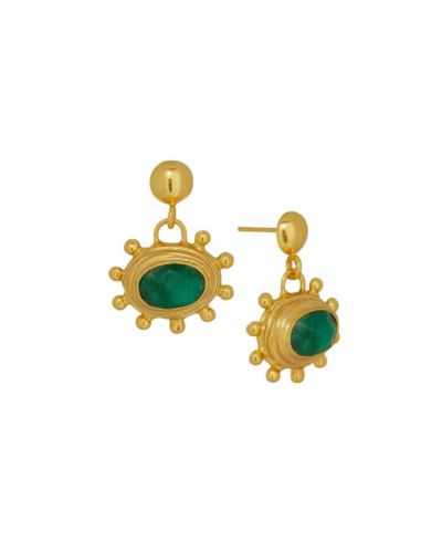 Серьги Ottoman Hands Zand Emerald Drop
