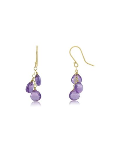 Серьги The Lovery Amethyst Bead Dangle 14K Gold