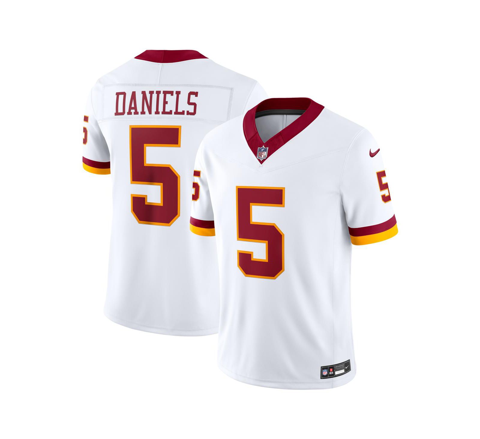 Nike Men's Jayden Daniels White Washington Commanders Super Bowl Era Vapor F.U.S.E. Sewn Down Limited Jersey
