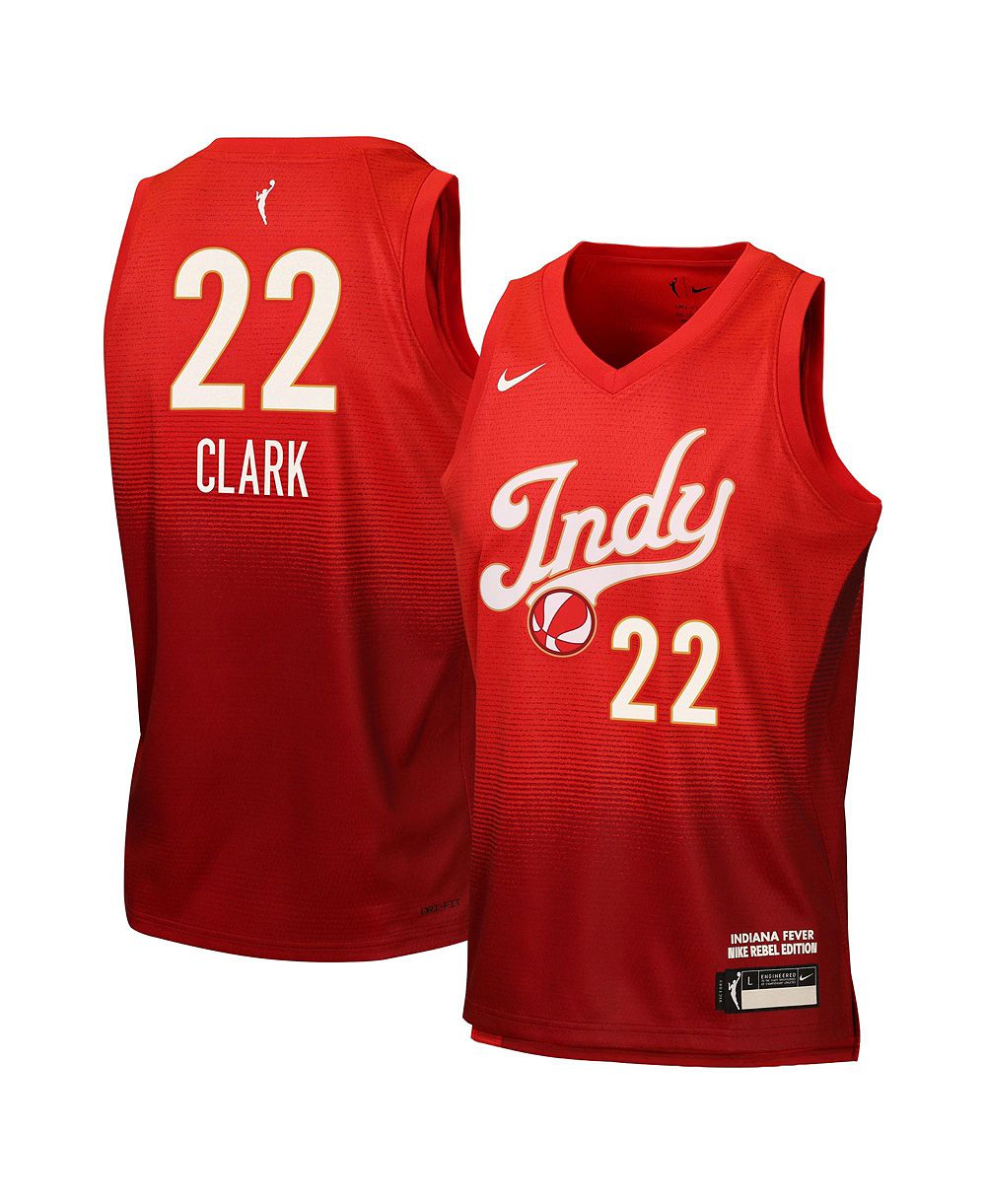 Nike Джерси Caitlin Clark Indiana Fever Victory Rebel Edition Red для мальчиков и девочек