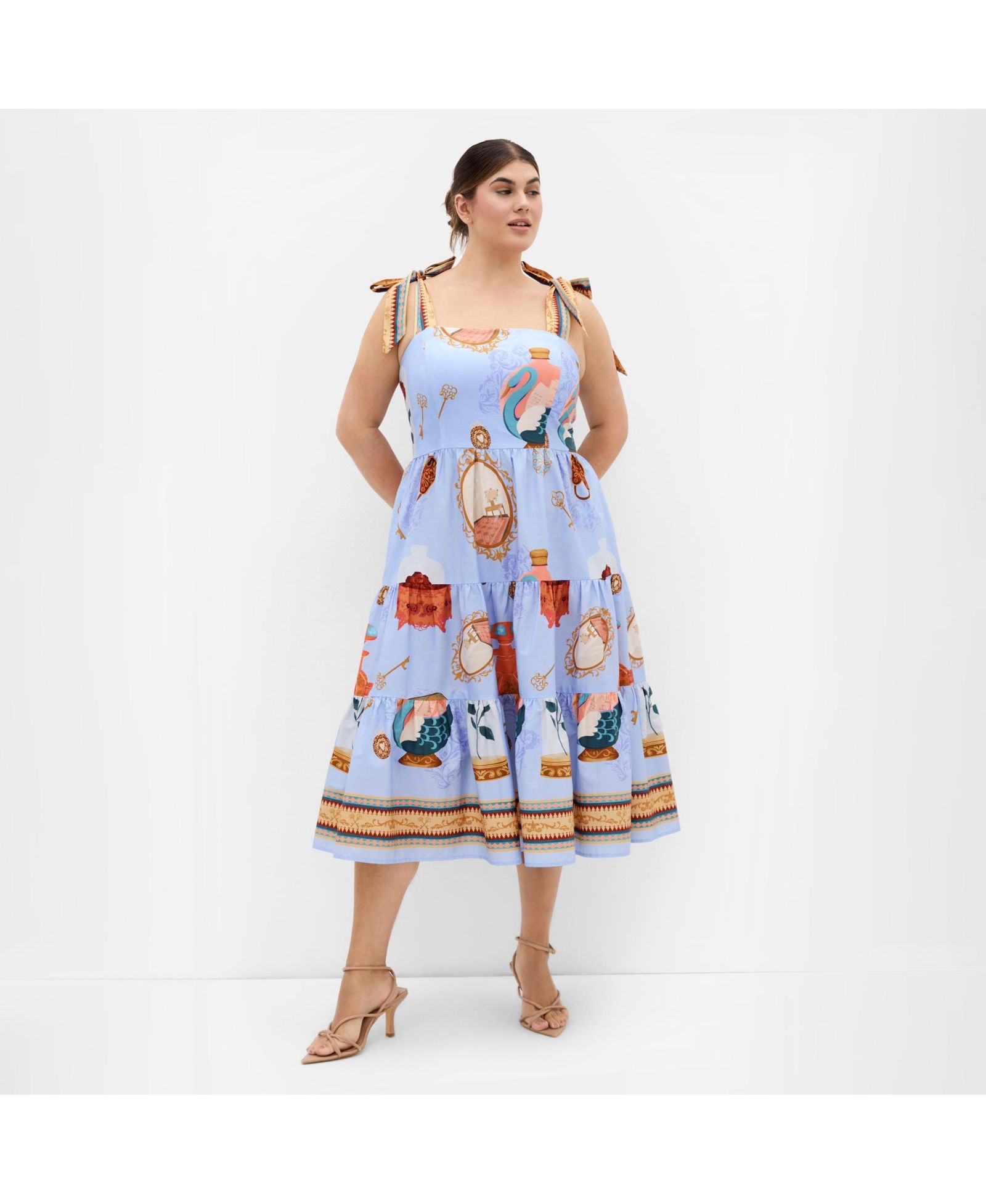 CITY CHIC Женское платье Plus Size Casey Beauty Print Border